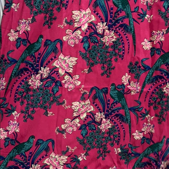 Maeve Anthropologie Pink Bird Polka Dot Dress 0 - Picture 2 of 5